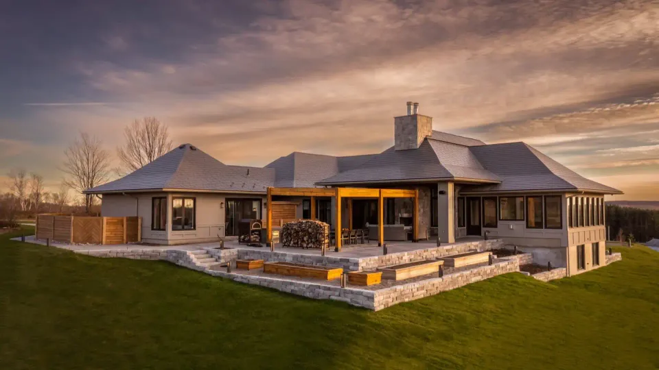 Contemporary home with Interlock roofing